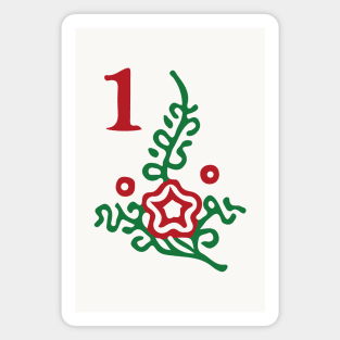 Season Flower Hua 1 Plum 梅 Tile. It's Mahjong Time! Magnet